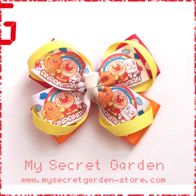 Anpanman アンパンマン Grosgrain Ribbon Girls Hair Bows ( Hair Clip or Hair Band)